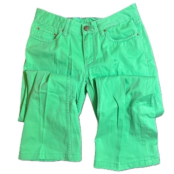 United Colors Of Benetton Pants - Vintage United Colors of Benetton Jeans Bright Green